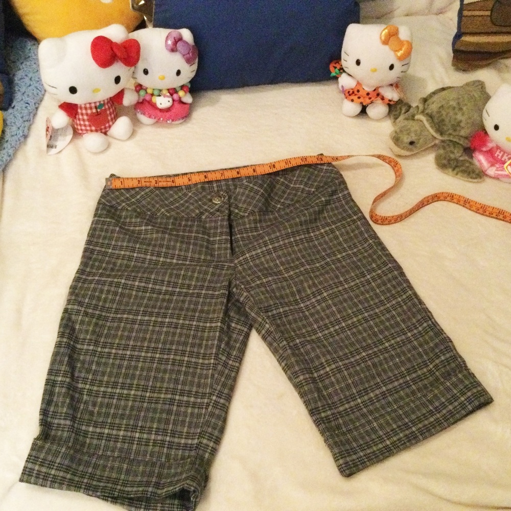 Have Charcoal Grey and Black Plaid Shorts